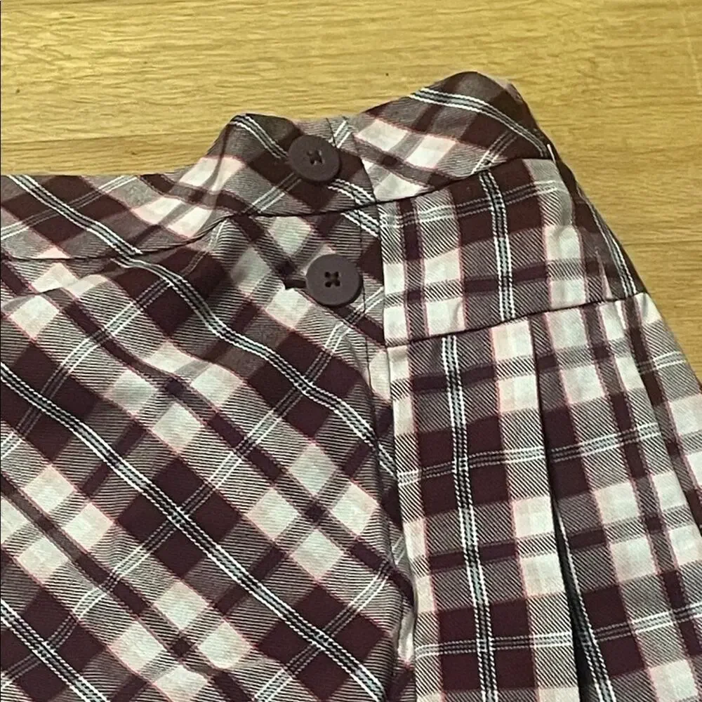 Justice pink Plaid Mini Skirt skort medium